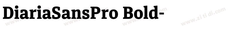DiariaSansPro Bold字体转换